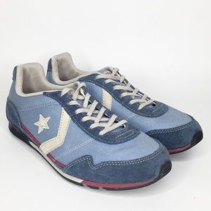 CONVERSE Blue One Star Vintage Leather Suede and Textile Trainers Shoes 7.5